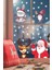 Noel Baba Geyik Cüce ve Kar Taneleri Yılbaşı Pencere Sticker Seti 2