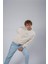 Bej Sırt Kilim Desenli Oversize Sweatshirt 3