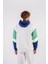 Beyaz Nakışlı Oversize Kapşonlu Sweatshirt 2