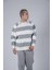 Smoked Çizgi Baskılı Oversize Kapşonlu Sweatshirt 4