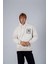 Bej Sırtı Flok Oversize Kapşonlu Sweatshirt 2