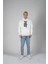 Beyaz Oversize Kapşonlu Sweatshirt 1