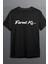 Farzet Ki Baskılı Pamuklu Likralı T-Shirt (Beyaz Yazılı Siyah 1