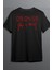 Atatürk Imza Baskılı Pamuklu Likralı T-Shirt (Kırmızı Yazılı Siyah 1