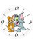Tom And Jerry Sevimli Çap 30CM Sessiz Akar Bombeli Gerçek Cam Duvar Saati 1
