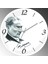 Atatürk Silüet Imza Zemin Beyaz Çap 30CM Sessiz Akar Bombeli Gerçek Cam Duvar Saati 1