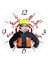 Naruto Shinobi Çap 30CM Sessiz Akar Bombeli Gerçek Cam Duvar Saati 1