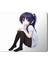 Oturan Anime Kız Karakter Baskılı Mouse Pad Mousepad 1