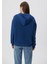 Kadın Fermuarlı Kapüşonlu Lacivert Basic Sweatshirt 1611775-82625 4