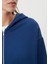 Kadın Fermuarlı Kapüşonlu Lacivert Basic Sweatshirt 1611775-82625 5