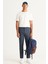 ALTINYILDIZ CLASSICS Erkek Lacivert Slim Fit Dar Kesim Desenli Beli Lastikli Esnek Pantolon 1