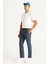 ALTINYILDIZ CLASSICS Erkek Lacivert Slim Fit Dar Kesim Desenli Beli Lastikli Esnek Pantolon 3