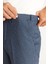 ALTINYILDIZ CLASSICS Erkek Lacivert Slim Fit Dar Kesim Desenli Beli Lastikli Esnek Pantolon 4