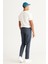 ALTINYILDIZ CLASSICS Erkek Lacivert Slim Fit Dar Kesim Desenli Beli Lastikli Esnek Pantolon 5