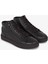 Siyah Erkek Sneaker Hıgh Top Lace Up W/zıp Rubb 3
