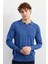 Erkek Basic Polo Yaka Ince Triko Kazak Indigo 4