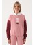 Pembe Garnili Kol Detaylı Kapüşonlu Kız Çocuk Sweatshirt 1