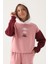 Pembe Garnili Kol Detaylı Kapüşonlu Kız Çocuk Sweatshirt 2