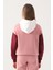 Pembe Garnili Kol Detaylı Kapüşonlu Kız Çocuk Sweatshirt 4