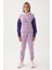 Lila Garnili Kol Detaylı Kapüşonlu Kız Çocuk Sweatshirt 5