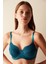 Curvy Dantel Detaylı Petrol Mavi Sütyen 3