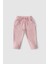 Fitilli Kadife Bebek Eşofman Takımı Pembe 3