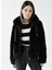 Kadın Ceket Siyah 15260047 Onlvıda Fur Hooded Jacket cc Otw 3