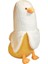 Muz Ördek Peluş Oyuncak, Sevimli Muz Ördek Doldurulmuş Hayvanlar Peluş Bebek Sarılma Uyku Peluş Yastık Erkek ve Kız Hediye Ev Dekorasyonu (19.68'', Beyaz) (Yurt Dışından) 1