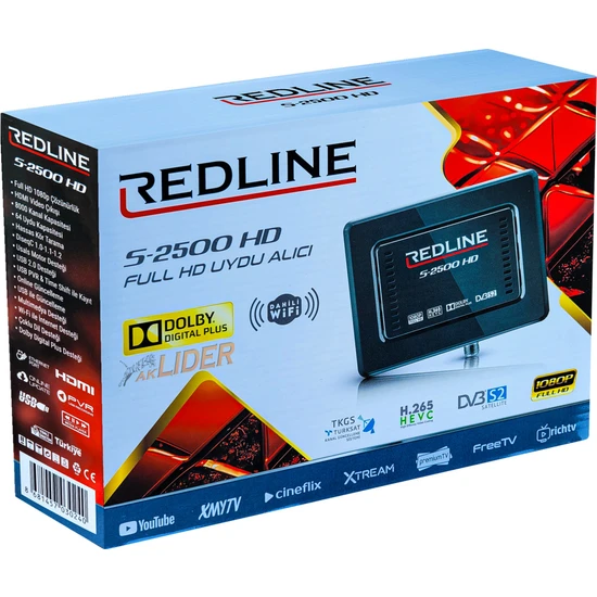 Redline S2500 Hd Uydu Alıcısı Dolby Plus Dahili Wifi