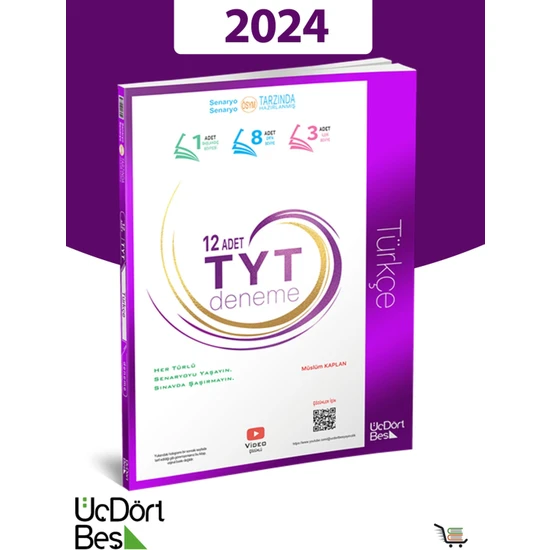 ÜçDörtBeş Yayınları 2024 TYT 12'li Türkçe Denemesi