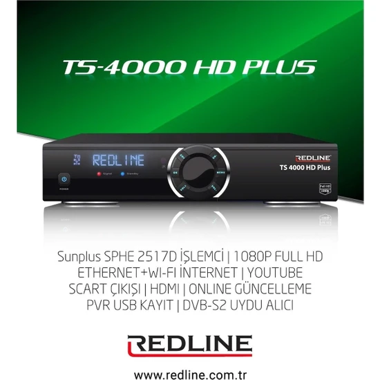 Redline TS-4000 Full Hd Internetli Uydu Alıcısı
