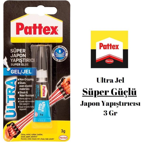 Pattex Süper Japon Yapıştırıcı Ultra Jel 3Gr