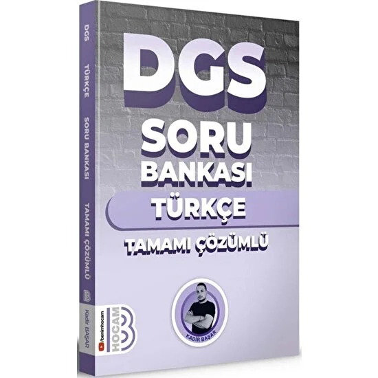 Benim Hocam Yayınları 2024 DGS Türkçe Tamamı Çözümlü Soru Bankası