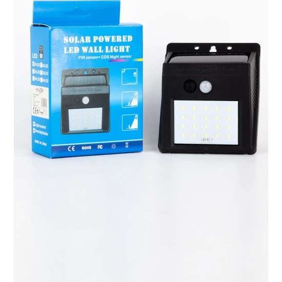 Helios 15W Solar LED Duvar Aydınlatma Beyaz Işık IP65 (Dış Mekan) Hs 4010