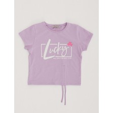 Kız Çocuk Dar Kalıp Lucky All Day Tişört