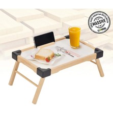 Elif Aksesuar Ahşap Katlanır Tepsi 47 cm Genişlik mt - 8108