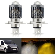 Peugeot Bipper Uyumlu Xenon Mercek LED Uzun - Kısa Çift Renk