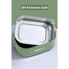 Vagonlife 550 ml Tek Kat Paslanmaz Çelik Bento Lunch Box Yeni Nesil Sefer Tası-Sos Kaseli MODEL-A51-