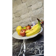 Marble Center Mermer Kayık Sunumluk - Meyvelik - Salata Tabağı - Kayık Tabak