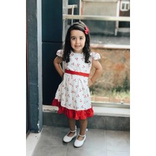 Bebesev Kız Bebek Çocuk Yazlık Elbise Kısa Kollu Astarlı Elbcckdsn