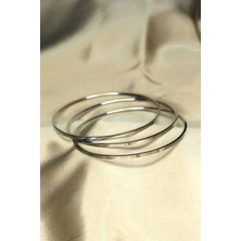 Emilyka Design Ajda Model 3'lü Çelik Bilezik