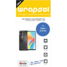 Wrapsol Oppo A78 4g Ön, Arka ve Yan 360 Derece Tam Kaplama Poliüretan Film