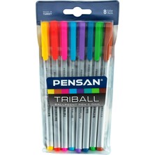 Tüftürük PENSAN Kaliteli Tükenmez Trıball 1mm Renkli 8'li Set