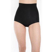 Underbust Alt Karın ve Göbek Toparlayıcı Iz Bırakmayan Lazer Kesim Sıkılaştırıcı Kadın Yüksek Bel Slip Siyah Renk Korse