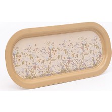 Evle EE168-2E Botanica Yellow Desenli Oval Tepsi 16X35 cm