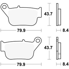 Trw Lucas Yamaha XMAX250 2014-2016 Abs’siz Arka Fren Balatası