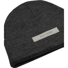 Sofist İstanbul Anthracite Unisex Beanie Katlamalı Antrasit Ribana Örgü Bere