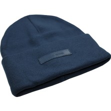 Sofist İstanbul Dark Blue Unisex Beanie Katlamalı Lacivert Ribana Örgü Bere