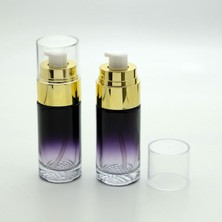 D&B Boş Krem ve Losyon Şişesi 40 ml (5 Adet) Siyah Sarı Kapaklı Boş Şişe
