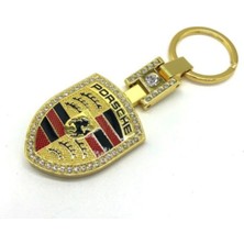 İdeal Aksesuar Porsche Taşlı Metal Oto Anahtarlık Car Keychain - Stone Car Keychain Accessory